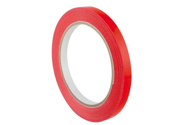 Immagine di Nastro adesivo 350 - 9 mm - PVC - rosso - Eurocel - rotolo da 66 m