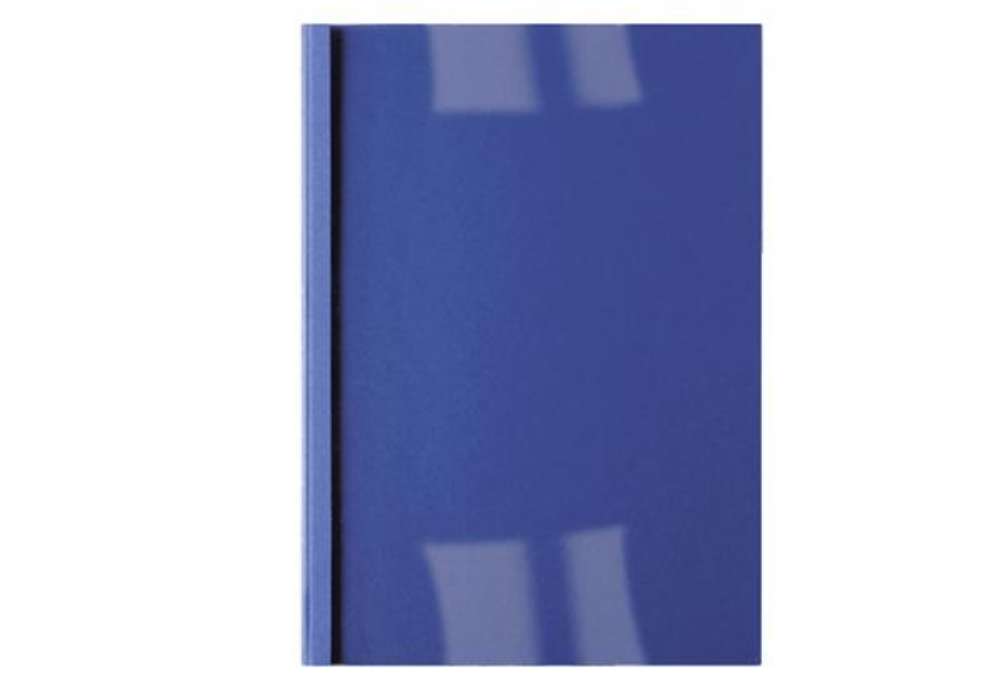 Immagine di Cartelline termiche Business Line - 3 mm - leather blu - GBC - scatola 100 pezzi
