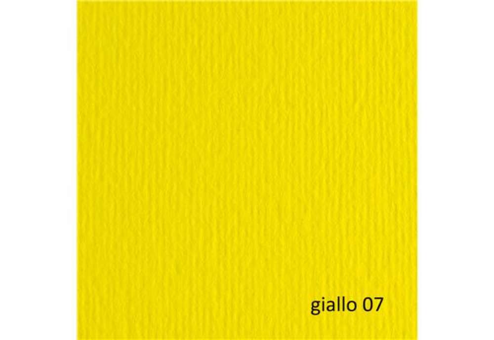Immagine di Cartoncino Elle Erre - 70 x 100 cm - 220 gr - giallo 107 - Fabriano - blister 10 fogli
