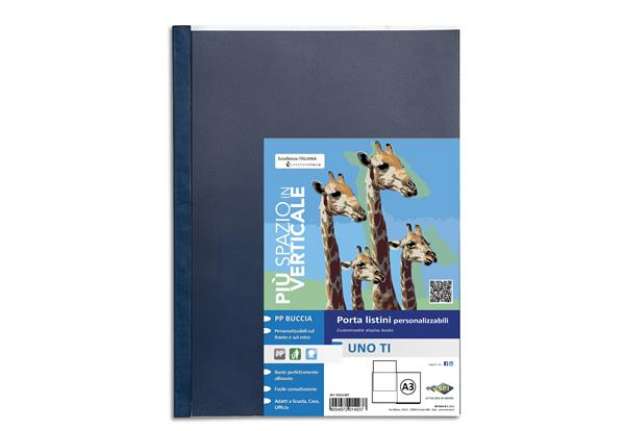 Immagine di Portalistini personalizzabile Uno TI - 30x42 cm (libro) - 36 buste - blu - Sei Rota