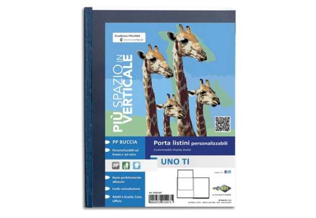 Immagine di Portalistini personalizzabile Uno TI - 35x50 cm - 12 buste - blu - Sei Rota