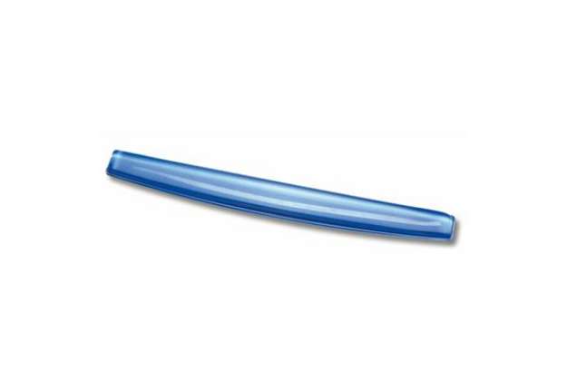 Immagine di Poggiapolsi da tastiera - gel - blu trasparente - Fellowes