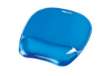 Immagine di Mousepad con poggiapolsi in gel - blu trasparente - Fellowes