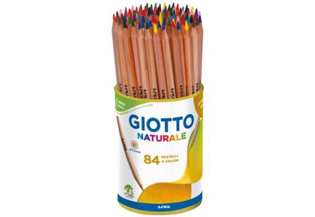 Immagine di Pastelli - naturale - diametro mina 3,30 mm - Giotto - barattolo 84 pezzi