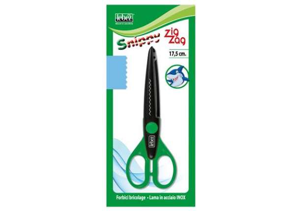 Immagine di Forbice Snippy Zig Zag - 17 cm - lama acciaio - colori assortiti - Lebez