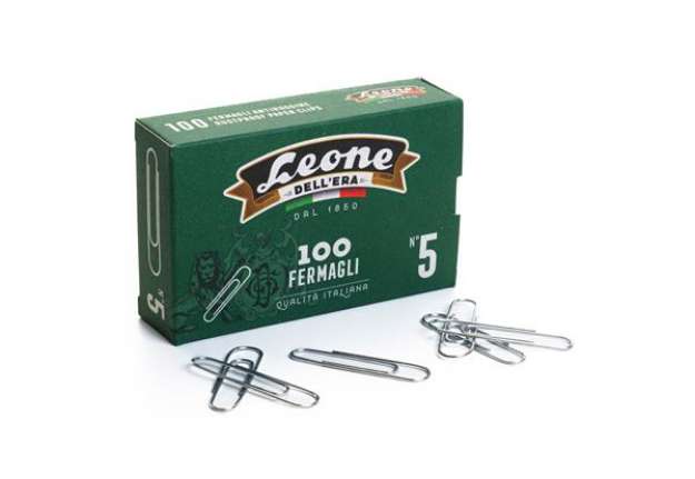 Immagine di Fermagli zincati - n. 5 - 4,9 cm - Leone - conf. 100 pezzi