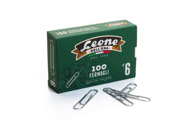 Immagine di Fermagli zincati - n. 6 - 5,8 cm - Leone - conf. 100 pezzi