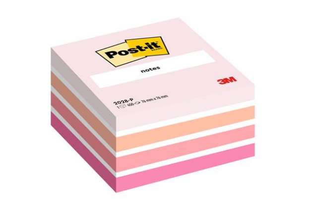 Immagine di Blocco foglietti Cubo - 2028-P - 76 x 76 mm - 72 gr - colori assortiti - 450 fogli - Post-it