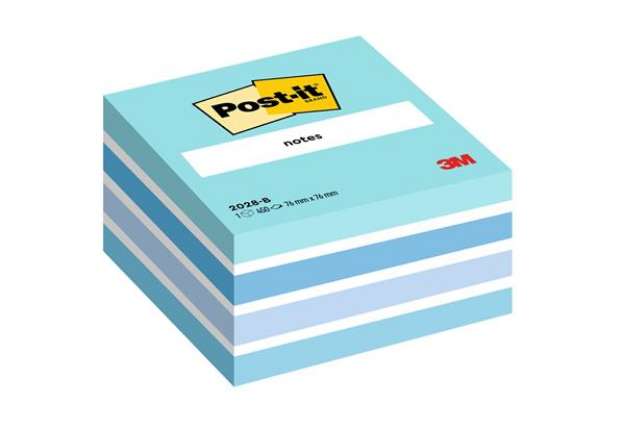 Immagine di Blocco foglietti Cubo - 2028-B - 76 x 76 mm - 72 gr - colori assortiti - 450 fogli - Post-it