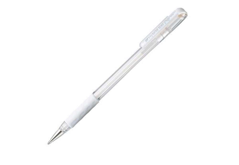 Immagine di Roller Gel Hybrid Grip Luna K118 - punta 0,8mm - bianco  - Pentel