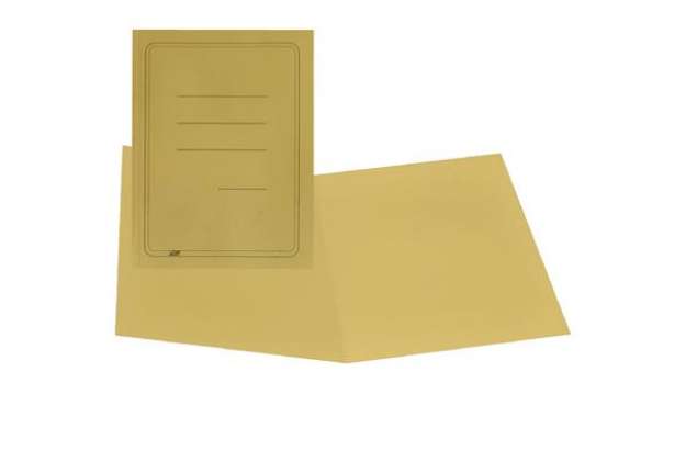 Immagine di Cartelline semplici - con stampa - cartoncino Manilla 145 gr - 25x34cm - giallo - Cartotecnica del G
