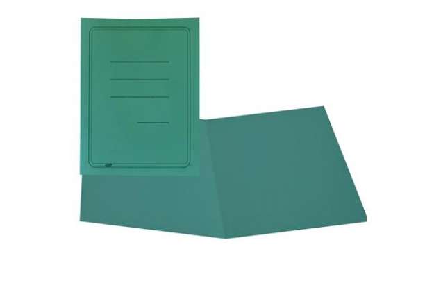 Immagine di Cartelline semplici - con stampa - cartoncino Manilla 145 gr - 25x34 cm - verde - Cartotecnica del G