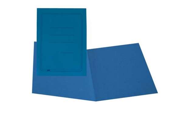 Immagine di Cartelline semplici - con stampa - cartoncino Manilla 145 gr - 25x34 cm - azzurro - Cartotecnica del