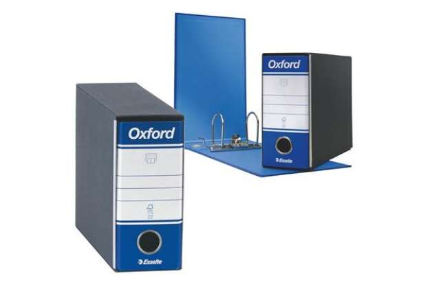 Immagine di Registratore Oxford G81 - dorso 8 cm - memorandum 23x18 cm - blu - Esselte