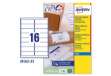 Immagine di Etichette adesive J8162 - in carta - angoli arrotondati - inkjet - permanenti - 99,1 x 33,9 mm - 16