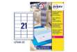 Immagine di Etichette adesive L7560 - in poliestere - laser - permanenti - 63,5 x 38,1 mm - 21 et/fg - 25 fogli