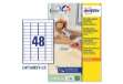 Immagine di Etichette adesive L4736REV - in carta - angoli arrotondati - rimovibili - 45,7 x 21,2 mm - 48 et/fg