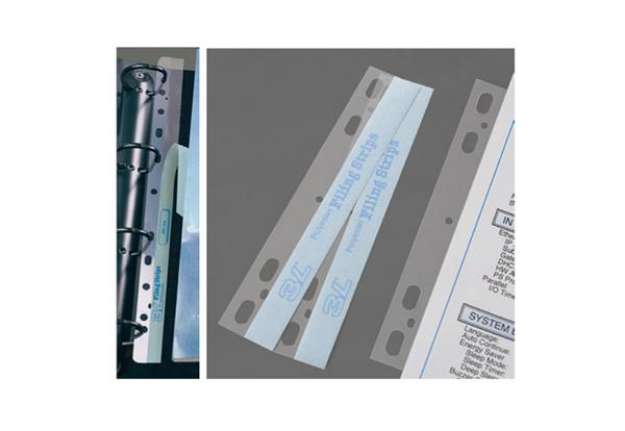 Immagine di Bandelle adesive Filing Strips - 29,5 cm - bianco - Djois - conf. 100 pezzi