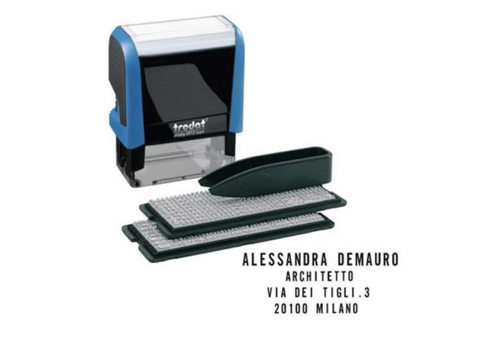 Immagine di Timbro Printy Typo 4.0 autocomponibile - 47 x 18 mm - 4 righe - Trodat