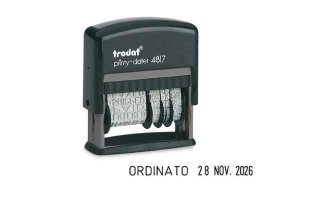 Immagine di Timbro Printy Dater Eco 4817 Datario + Polinomio - 3,8 mm - autoinchiostrante - Trodat