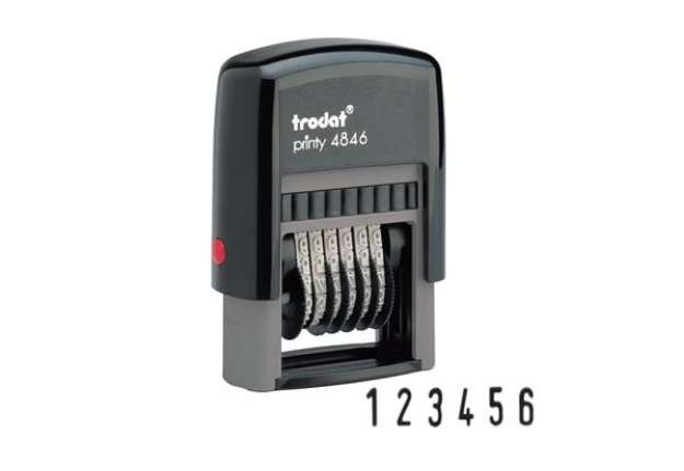 Immagine di Timbro Printy Eco 4846 Numeratore - 6 cifre - 4 mm - autoinchiostrante - Trodat?