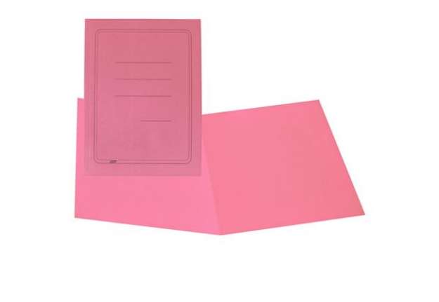 Immagine di Cartelline semplici - con stampa - cartoncino Manilla 145 gr - 25x34 cm - rosa - Cartotecnica del Ga