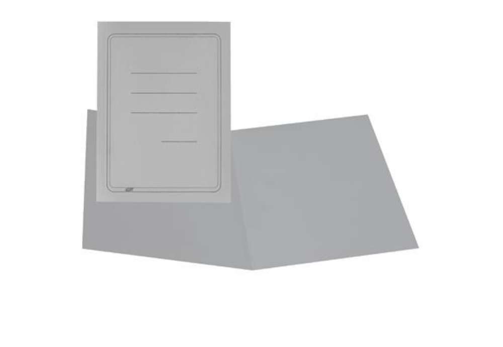 Immagine di Cartellina semplice con stampa - 145 gr - 25 x 34 cm - grigio - cartoncino manilla - Cartotecnica de