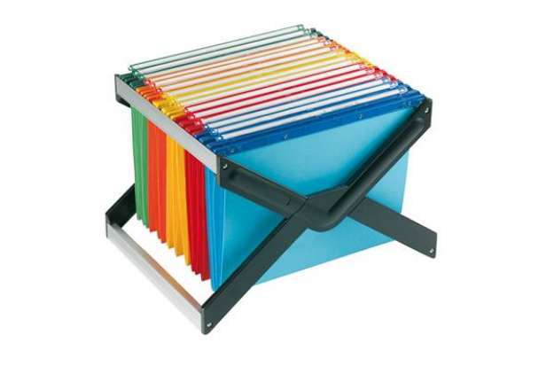Immagine di Supporto per cartelle sospese Luxor - con 10 cartelle Joker interasse 33 cm - 41x27,5x32 cm - colori