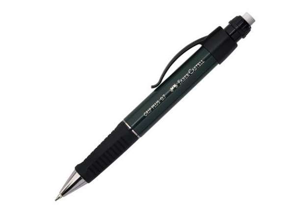 Immagine di Portamine Grip Plus Metallic - mina 0,70mm - fusto verde - Faber-Castell
