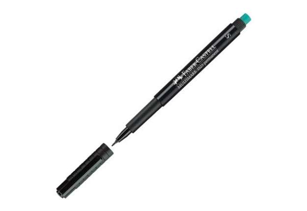 Immagine di Pennarello Multimark universale permanente con gomma - punta superfine 0,4mm - nero  - Faber-Castell