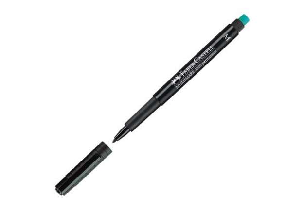 Immagine di Pennarello Multimark universale permanente con gomma  - punta media 1,0mm - nero - Faber-Castell