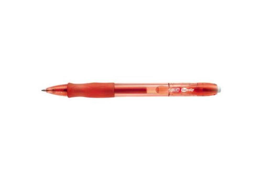 Immagine di Penna gel a sfera a scatto Gelocity  - punta 0,7mm - rosso - Bic - conf. 12 pezzi