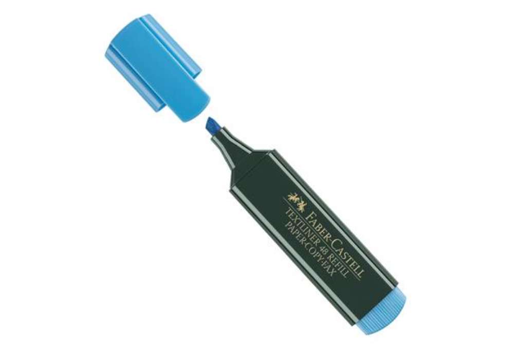 Immagine di Evidenziatore Textliner 48 - punta a scalpello - tratto 1,0-3,0-5,0mm - azzurro - Faber-Castell
