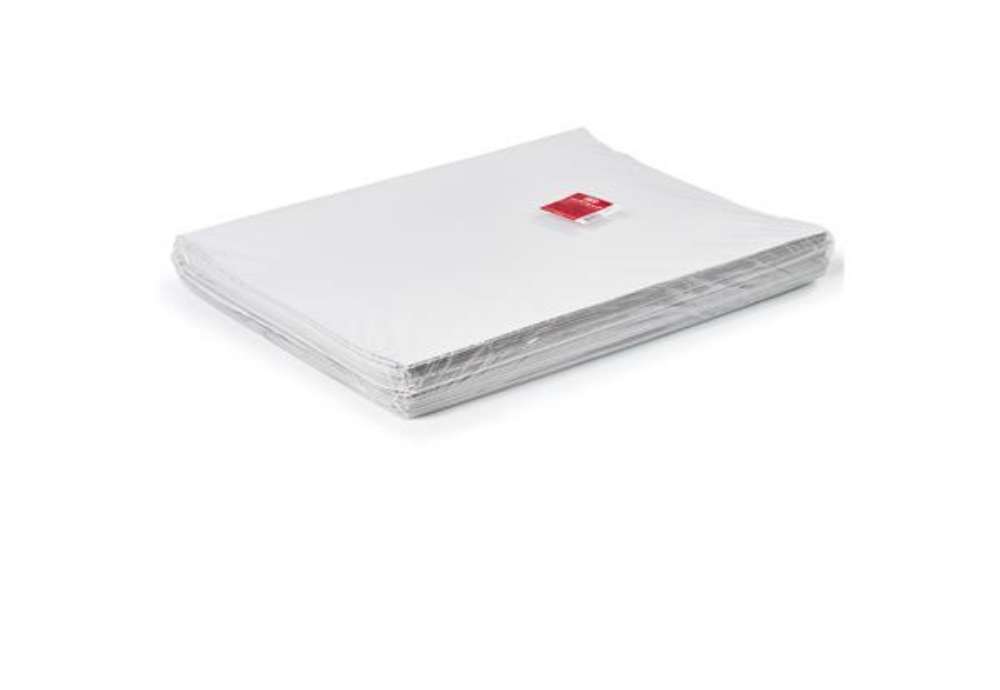 Immagine di Carta Kraft - da pacchi - 80 gr - foglio 100 x 140 cm - ultra bianco - Rex Sadoch - conf. 50 fogli
