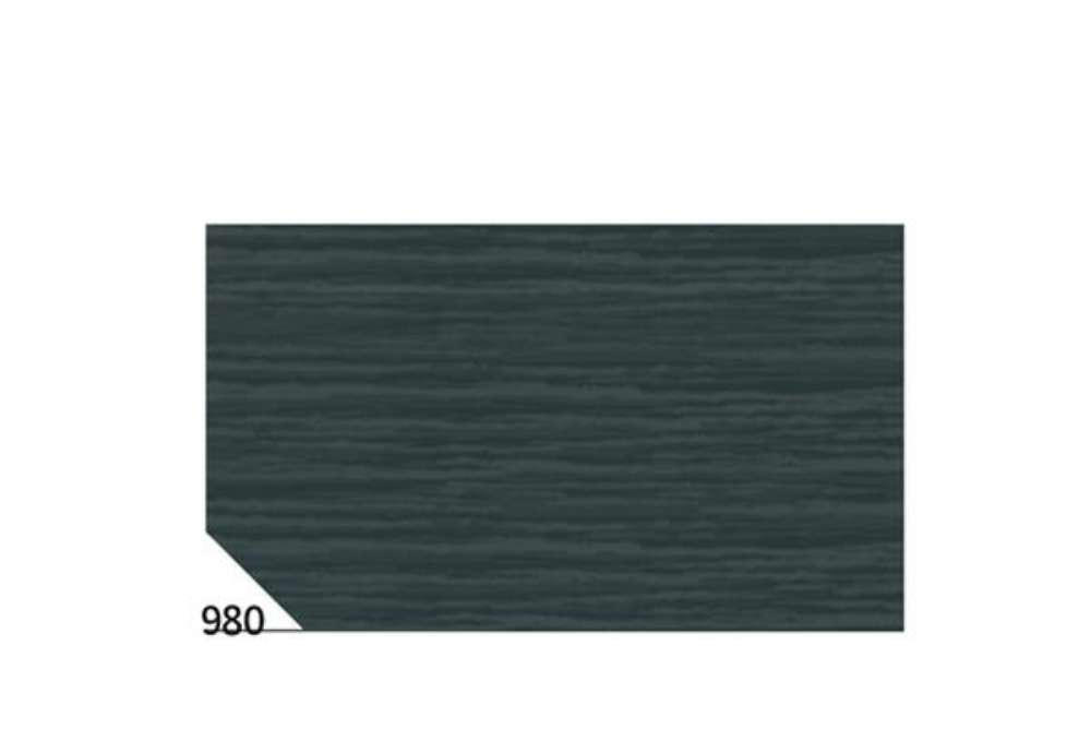 Immagine di Carta crespa - 50 x 250 cm - 48 gr - nero 980 - Rex Sadoch - conf. 10 rotoli
