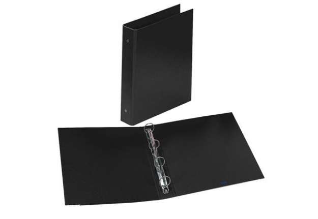 Immagine di Raccoglitore Europa - 4 anelli tondi 50 mm - dorso 6 cm - 22x30 cm - nero - Favorit