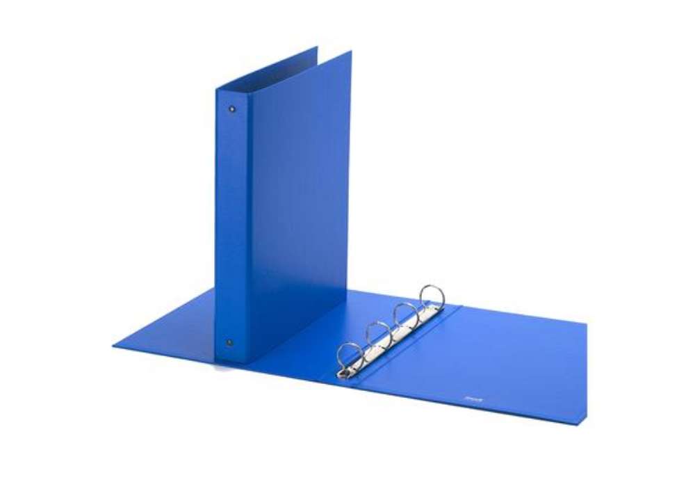 Immagine di Raccoglitore Europa - 22 x 30 cm - 4 anelli tondi 30 mm - dorso 4 cm - azzurro - Favorit