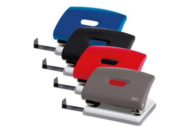 Immagine di Perforatore 1270 - max 16 fogli - 2 fori - passo 8 cm - colori assortiti - Lebez