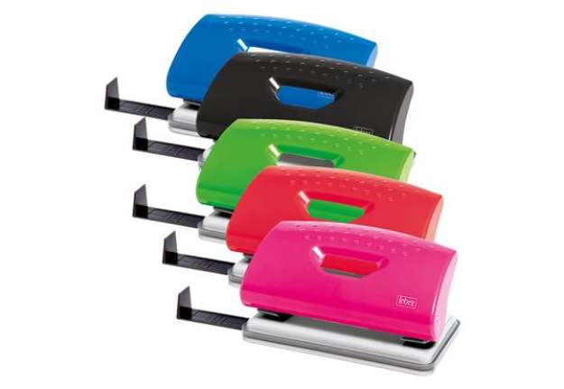 Immagine di Perforatore 1260 - max 10 fogli - 2 fori - passo 8 cm - colori assortiti - Lebez
