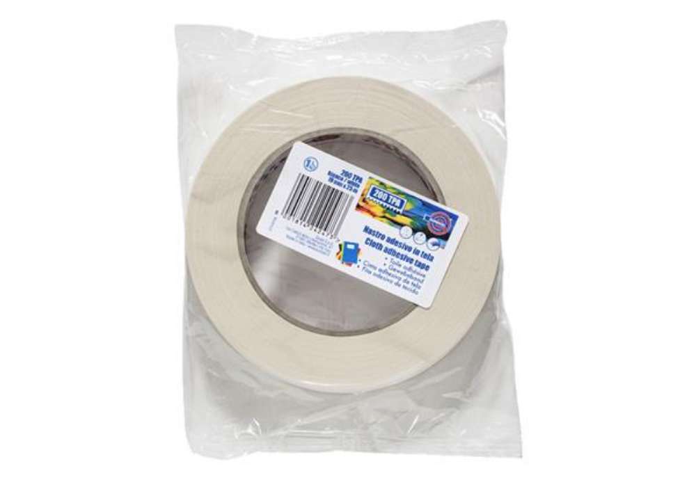 Immagine di Nastro adesivo telato TPA 200 - 19 mm x 25 m - tela plastificata - bianco - Eurocel
