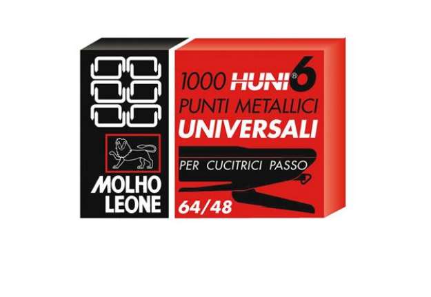 Immagine di Punti universali - 6/4 - metallo - Molho Leone - conf. 1000 pezzi