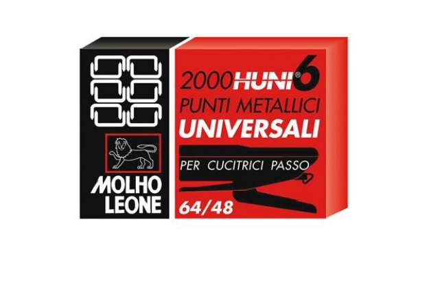 Immagine di Punti universali - 6/4 - metallo - Molho Leone - conf. 2000 pezzi