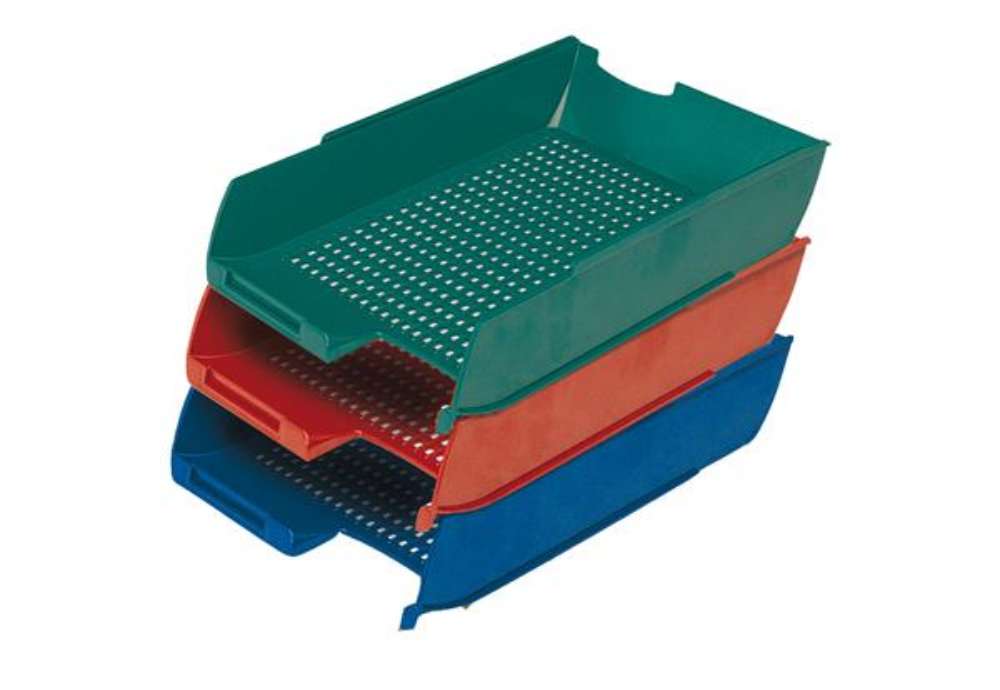 Immagine di Vaschetta portacorrispondenza PS7Star - 25,5 x 35,5 x 6,5 cm - verde - Methodo
