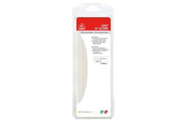 Immagine di Colla termofusibile M12/200 - diametro 12 mm - lunghezza 20 cm - 280 gr - trasparente - Romeo Maestr