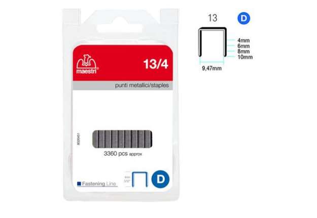 Immagine di Punti zincati - 13/4 - 4 mm - metallo - Romeo Maestri - conf. 3360 pezzi