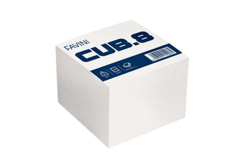 Immagine di Foglietti Cubo - bianco - 95 x 95mm - 80gr - 700 fogli - Favini