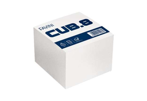 Immagine di Foglietti Cubo - bianco - 95 x 95mm - 80gr - 700 fogli - Favini