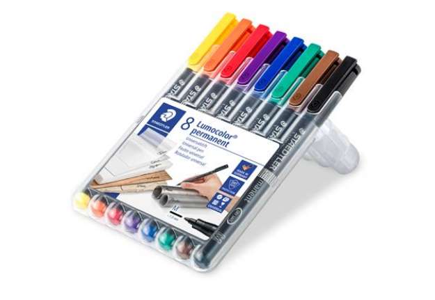 Immagine di Pennarello Astucci Lumocolor Permanent 317 - punta 1,0mm - 8 colori  - Staedtler