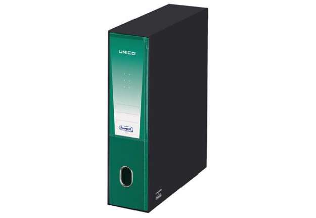 Immagine di Registratore Unico - dorso 8 cm - protocollo 23x33 cm - verde - Favorit