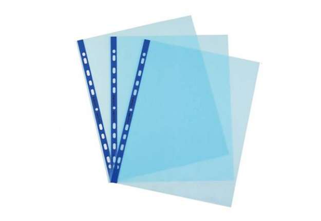 Immagine di Buste forate Favorit Art - Superior - liscio - 22x30 cm - azzurro - Favorit - conf. 25 pezzi